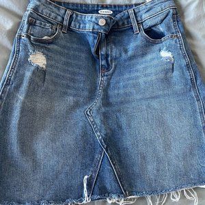 Old Navy Distressed Denim Mini Skirt